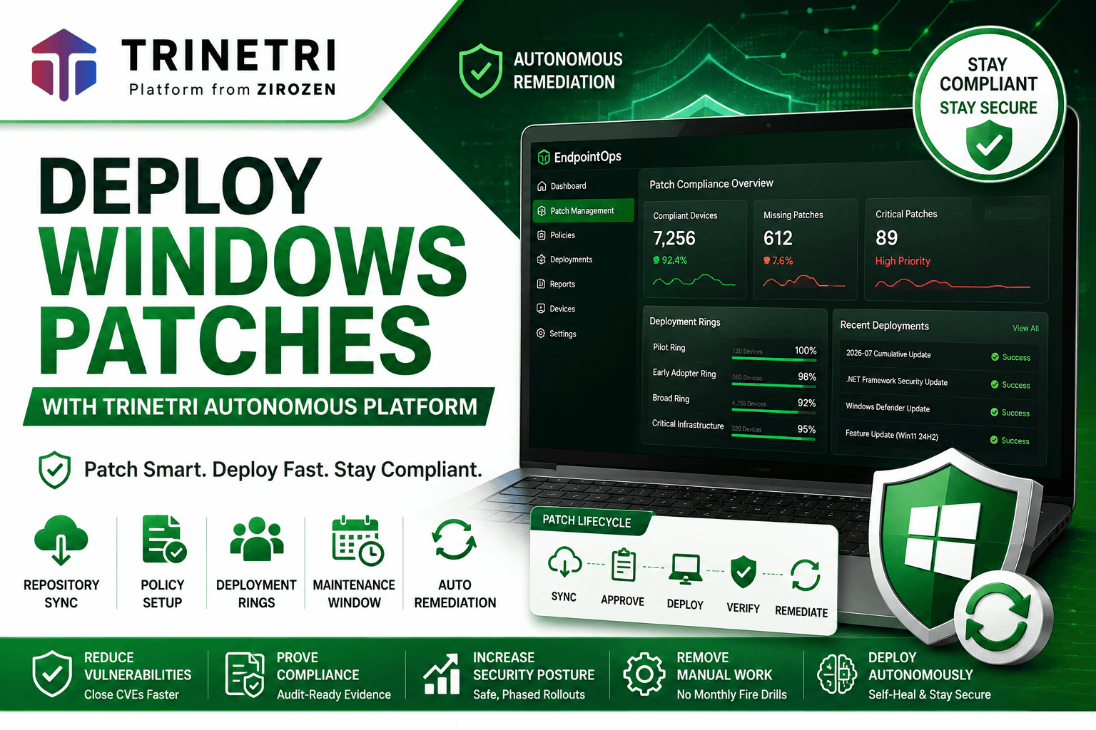 How to deploy Windows patches using Trinetri Autonomous Platform